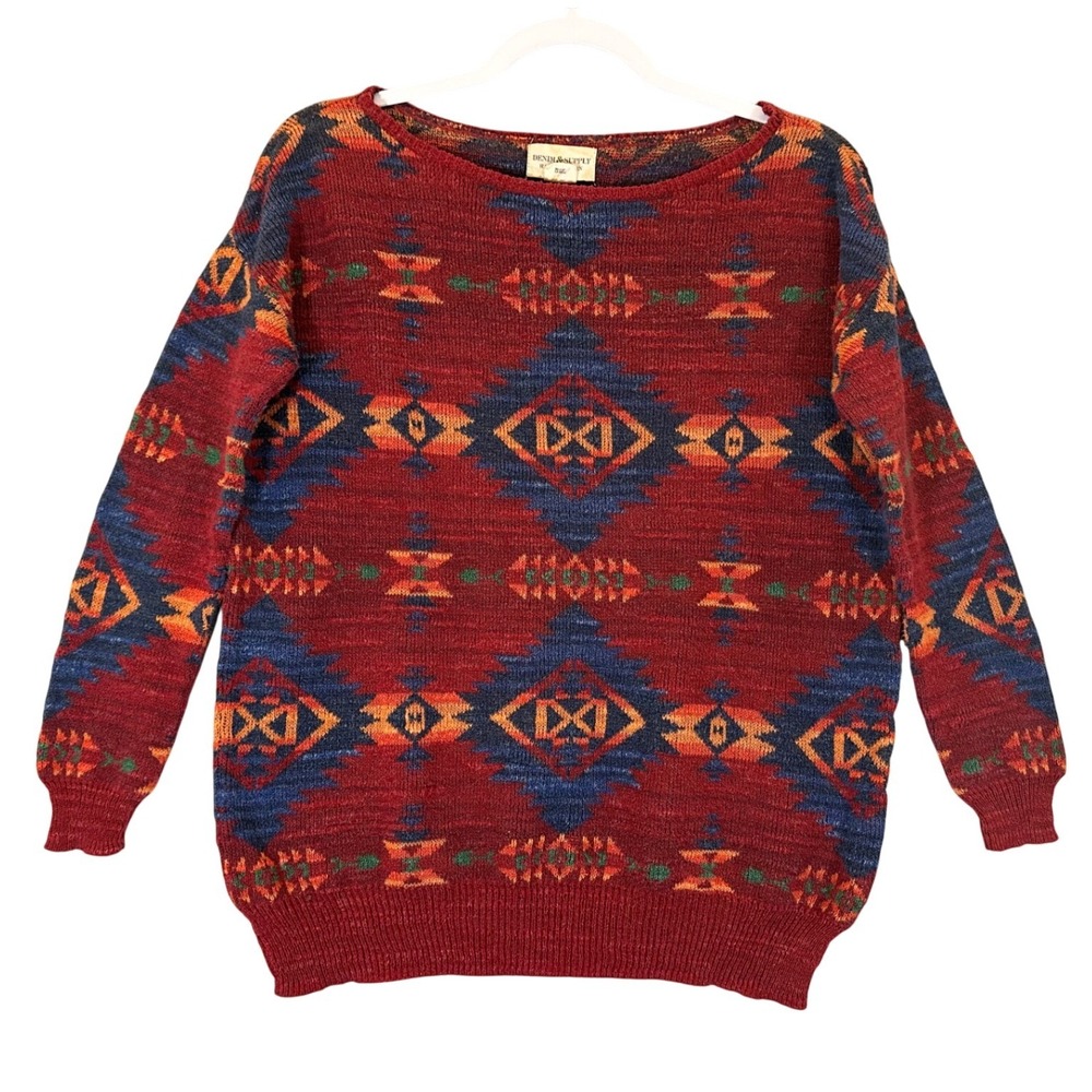 Denim & Supply Ralph Lauren Vintage Southwestern‎ Aztec Cotton Sweater XS 2000s